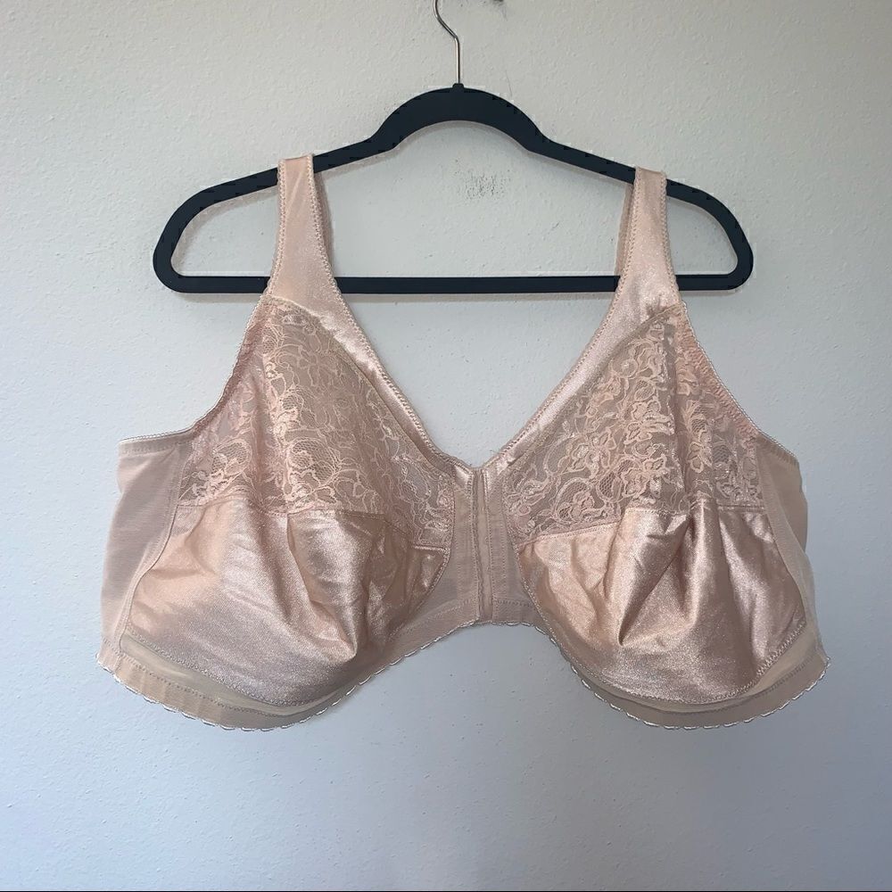 Glamorise Front Hook Closure Racerback Full Coverage Bra - Picture 1 of 6